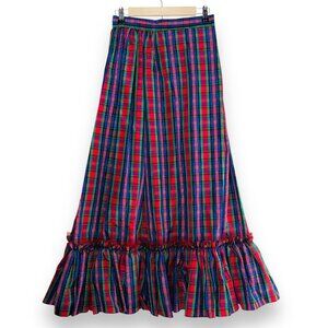 Colorful Plaid Maxi Skirt